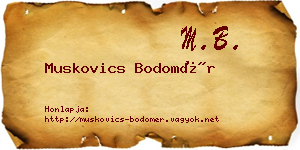 Muskovics Bodomér névjegykártya